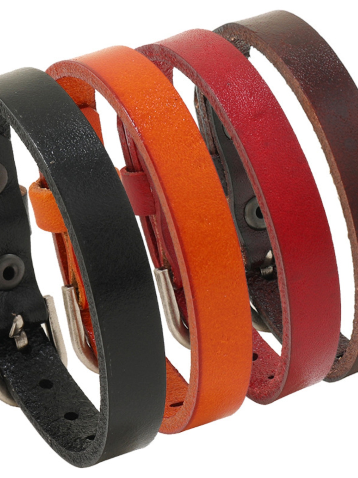 Minimalist Retro Multicolor Adjustable Leather Bracelet - Fashion Jewelry Bangle for Y2K and Boho Style Minimalist Retro Multicolor Adjustable Leather Bracelet - Fashion Jewelry Bangle for Y2K and Boho Style