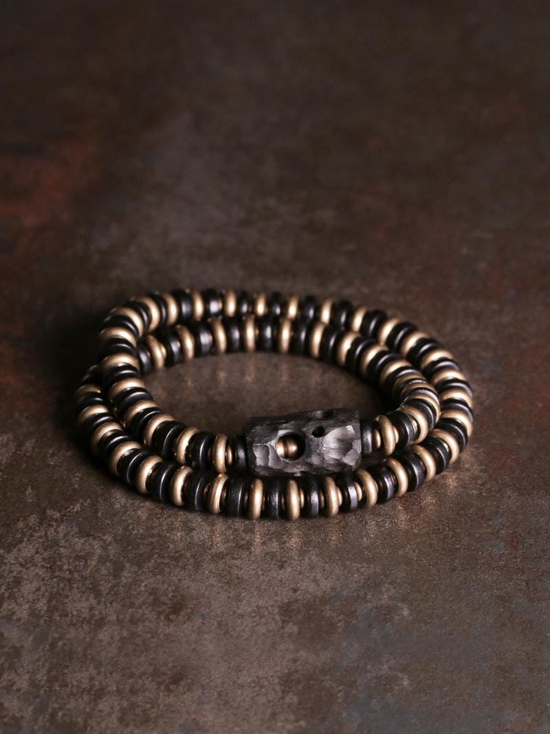 Minimalist Retro Wooden Bracelet for Men and Women, Versatile Color-Matching Accessory, Trendy Personalized Design