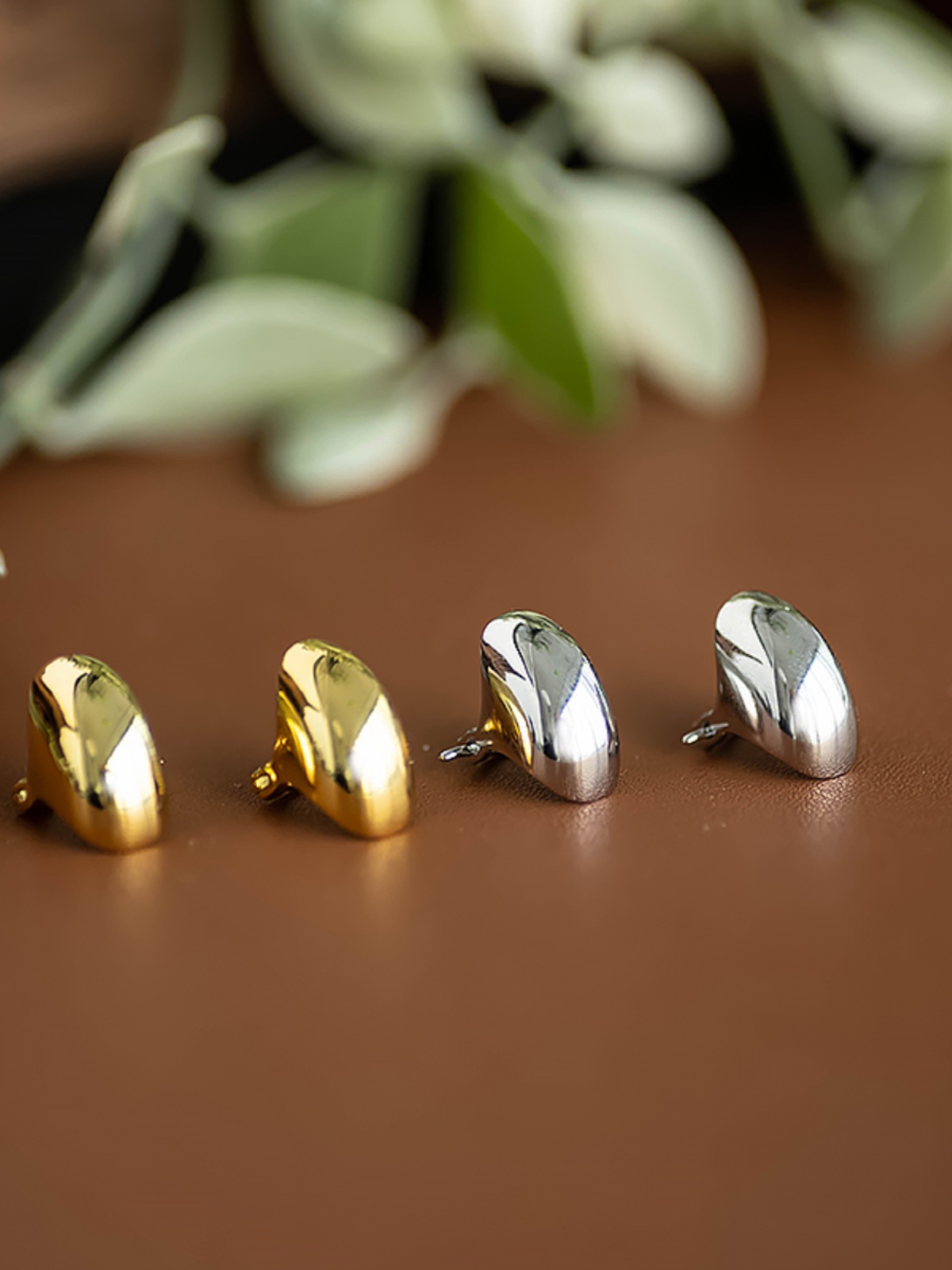 Minimalist S925 Polished Silver Round Arc Ear Studs - High-End Gold-Plated Vegetable Basket Design Fashion Earrings Minimalist S925 Polished Silver Round Arc Ear Studs - High-End Gold-Plated Vegetable Basket Design Fashion Earrings