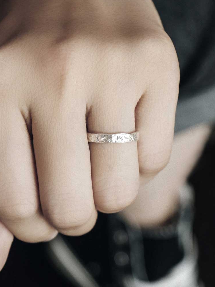 Minimalist Textured 925 Silver Couple Rings - Vintage Simple Versatile Design for Men and Women, Trendy Personality Finger Jewelry Minimalist Textured 925 Silver Couple Rings - Vintage Simple Versatile Design for Men and Women, Trendy Personality Finger Jewelry