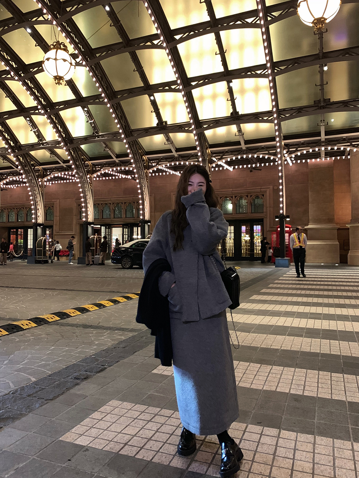 Minimalist Woolen Coat and Skirt Set for Women - Stylish Winter Outfit, Elegant Layering, 90s Inspired, New Arrival Minimalist Woolen Coat and Skirt Set for Women - Stylish Winter Outfit, Elegant Layering, 90s Inspired, New Arrival