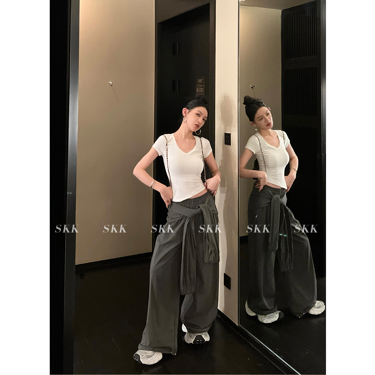 Mint Mambo Loose Low-Waist Casual Long Pants for Women - Summer Sports Work Pants, Trendy 90s Style, Comfortable Fit Mint Mambo Loose Low-Waist Casual Long Pants for Women - Summer Sports Work Pants, Trendy 90s Style, Comfortable Fit