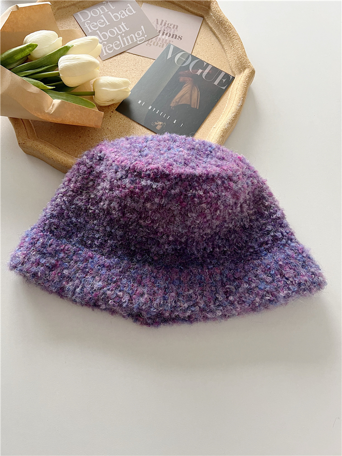 Multicolor Circle Wool Knitted Bucket Fisherman Hat for Women and Men - Casual Autumn Winter Korean Style Multicolor Circle Wool Knitted Bucket Fisherman Hat for Women and Men - Casual Autumn Winter Korean Style