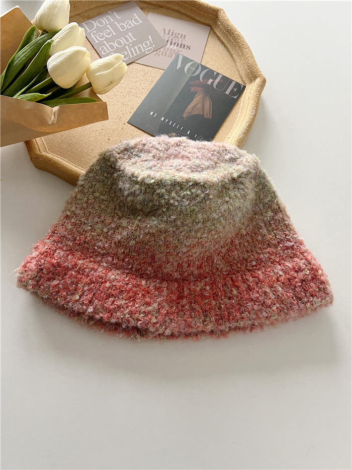 Multicolor Circle Wool Knitted Bucket Fisherman Hat for Women and Men - Casual Autumn Winter Korean Style Multicolor Circle Wool Knitted Bucket Fisherman Hat for Women and Men - Casual Autumn Winter Korean Style