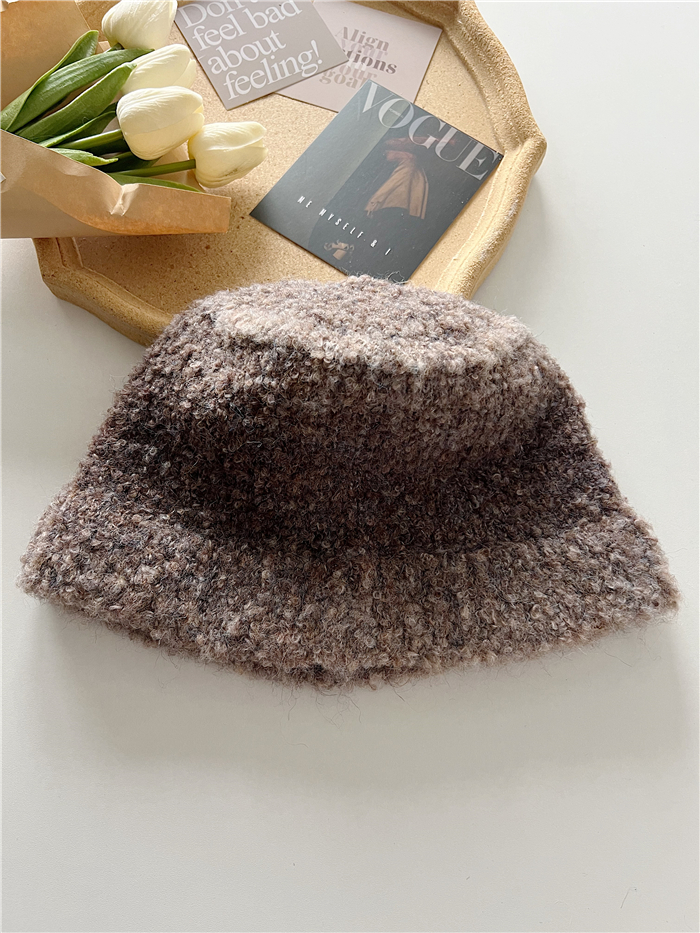 Multicolor Circle Wool Knitted Bucket Fisherman Hat for Women and Men - Casual Autumn Winter Korean Style Multicolor Circle Wool Knitted Bucket Fisherman Hat for Women and Men - Casual Autumn Winter Korean Style