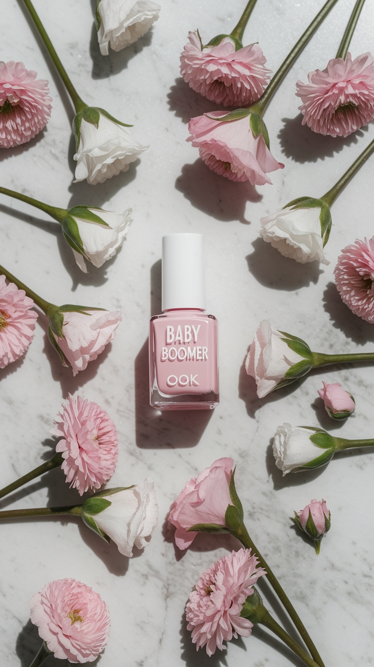 nail art babyboomer couleur