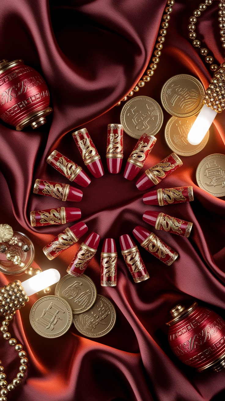 nail art chinese new year