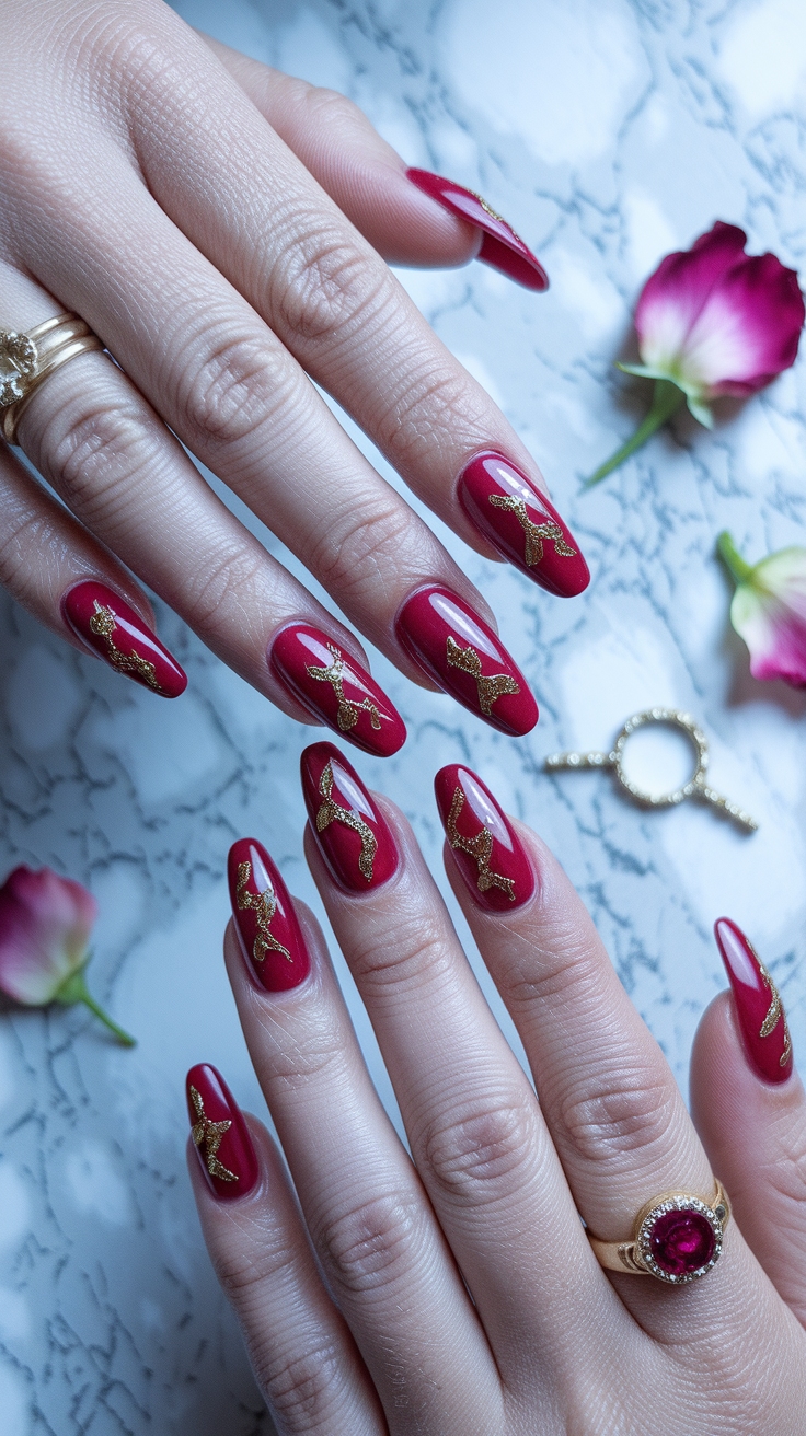 nail art red designs