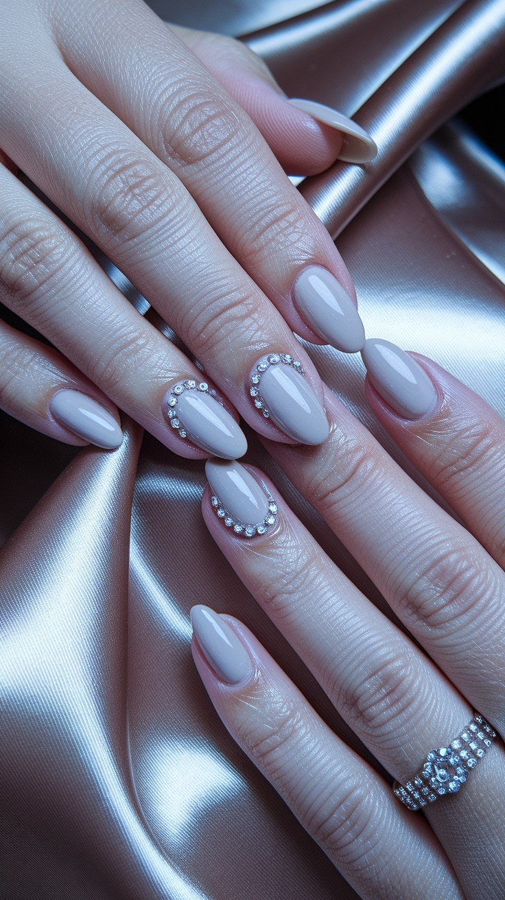 nail art with gems outfit idea