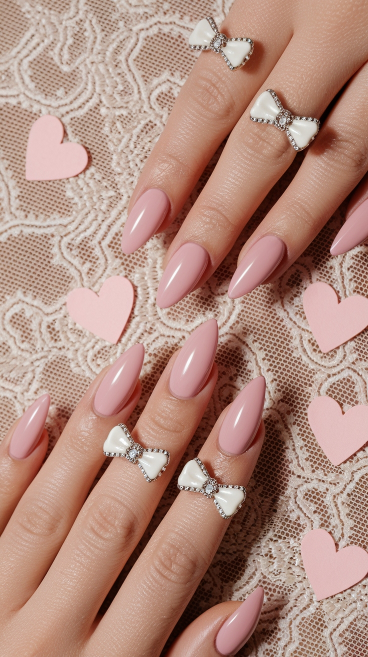 nail designs with bows