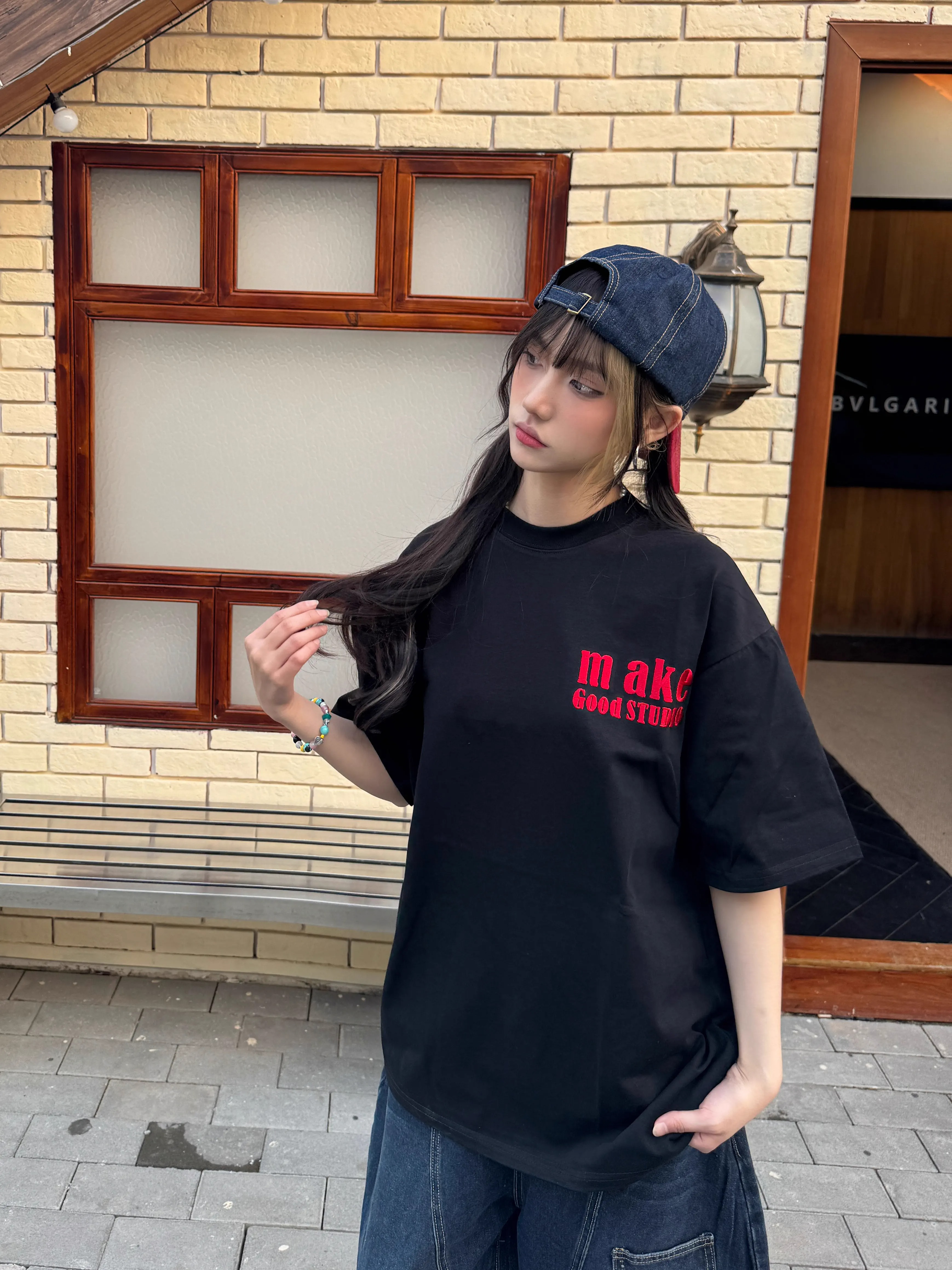 National Trend Embroidered Letter Short Sleeve Unisex Couple Heavyweight T-Shirt - Casual Summer Versatile Fashion National Trend Embroidered Letter Short Sleeve Unisex Couple Heavyweight T-Shirt - Casual Summer Versatile Fashion