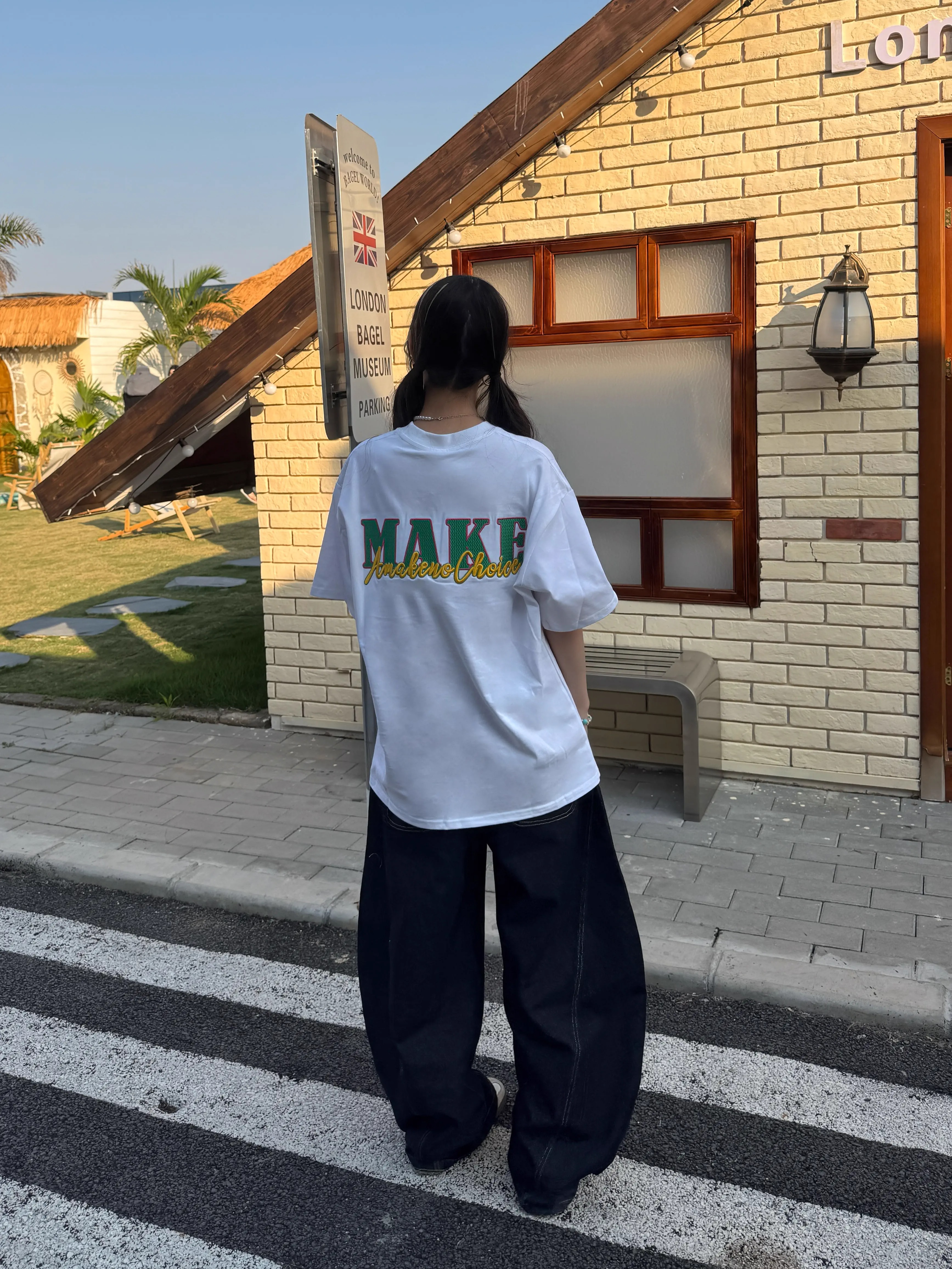 National Trend Embroidered Letter Short Sleeve Unisex Couple Heavyweight T-Shirt - Casual Summer Versatile Fashion National Trend Embroidered Letter Short Sleeve Unisex Couple Heavyweight T-Shirt - Casual Summer Versatile Fashion