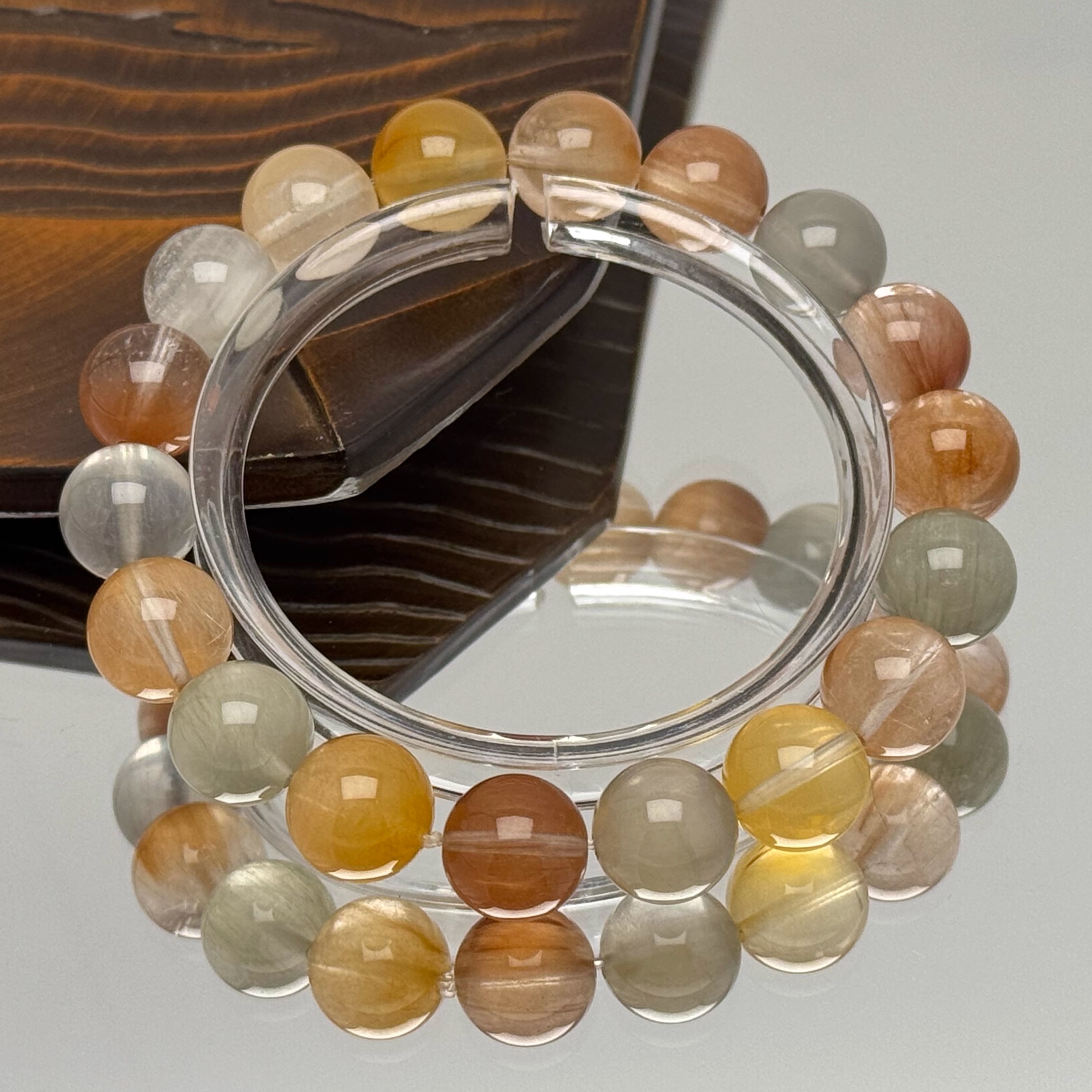 Natural Colored Rabbit Fur Crystal Bracelet with Multicolor Loose Beads - Chic Boho Jewelry for a Stylish Look Natural Colored Rabbit Fur Crystal Bracelet with Multicolor Loose Beads - Chic Boho Jewelry for a Stylish Look