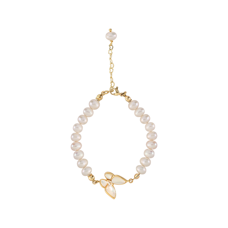 Natural Freshwater Pearl Butterfly Bracelet for Women - Light Luxury Gift for Best Friend's Birthday, 2025 Trend Natural Freshwater Pearl Butterfly Bracelet for Women - Light Luxury Gift for Best Friend's Birthday, 2025 Trend