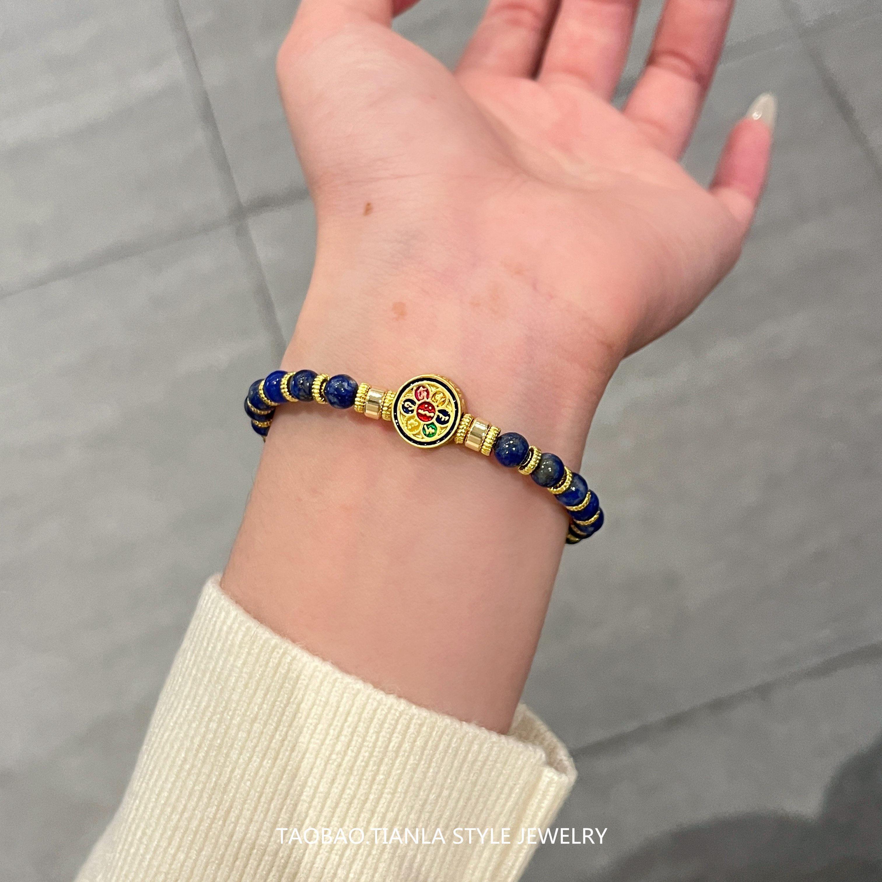 Natural Lapis Lazuli Circle Bracelet - Unique High-End Gift for Best Friend, 2025 Trendy Jewelry Natural Lapis Lazuli Circle Bracelet - Unique High-End Gift for Best Friend, 2025 Trendy Jewelry