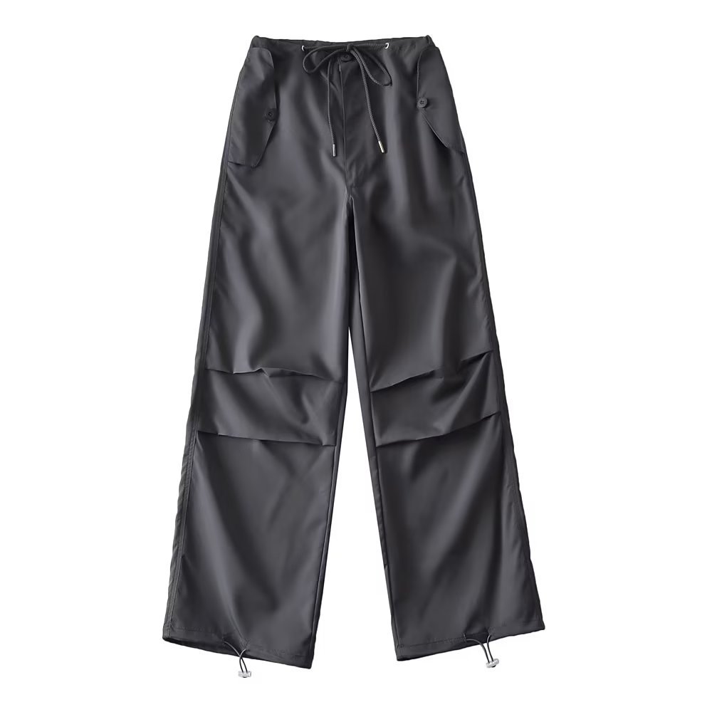 Navy Blue High-Waisted Casual Work Pants for Women, Summer Thin Quick-Dry Jazz Dance Sports Pants, Elastic Waist, Lightweight Navy Blue High-Waisted Casual Work Pants for Women, Summer Thin Quick-Dry Jazz Dance Sports Pants, Elastic Waist, Lightweight