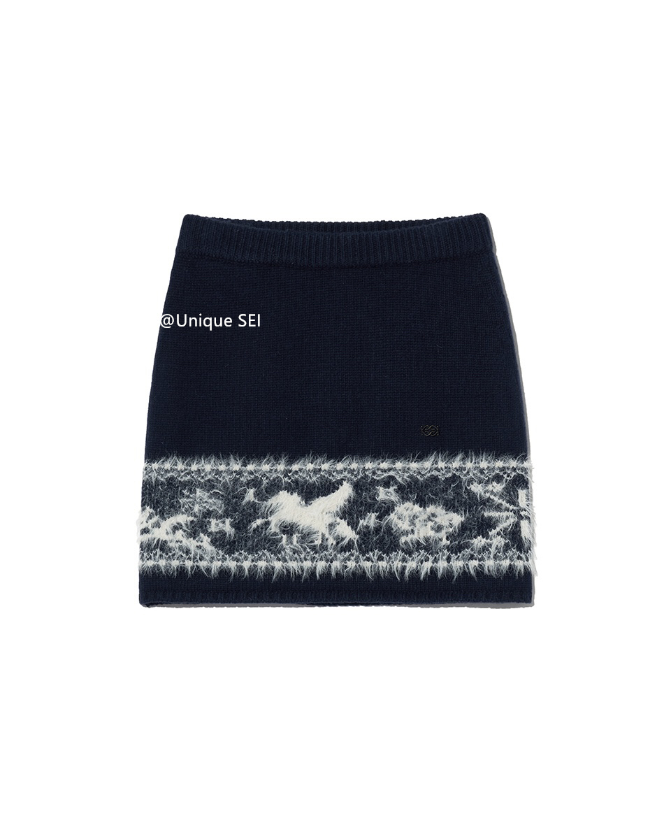 Navy Blue Off-Shoulder Tie-Knit Top & Jacquard Short Skirt Two-Piece Set for Winter, Unique Stylish Look, Perfect for 90s and Y2K Fashion Navy Blue Off-Shoulder Tie-Knit Top & Jacquard Short Skirt Two-Piece Set for Winter, Unique Stylish Look, Perfect for 90s and Y2K Fashion