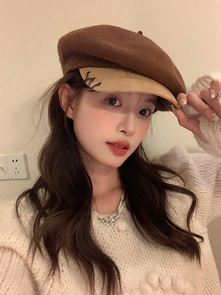 Octagonal Woolen Duckbill Beret Hat for Women - Brimmed Painter's Style, New 2025 Fashion, Trendy and Chic Accessory