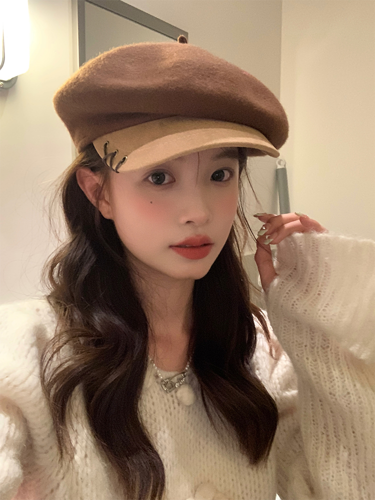 Octagonal Woolen Duckbill Beret Hat for Women - Brimmed Painter's Style, New 2025 Fashion, Trendy and Chic Accessory Octagonal Woolen Duckbill Beret Hat for Women - Brimmed Painter's Style, New 2025 Fashion, Trendy and Chic Accessory