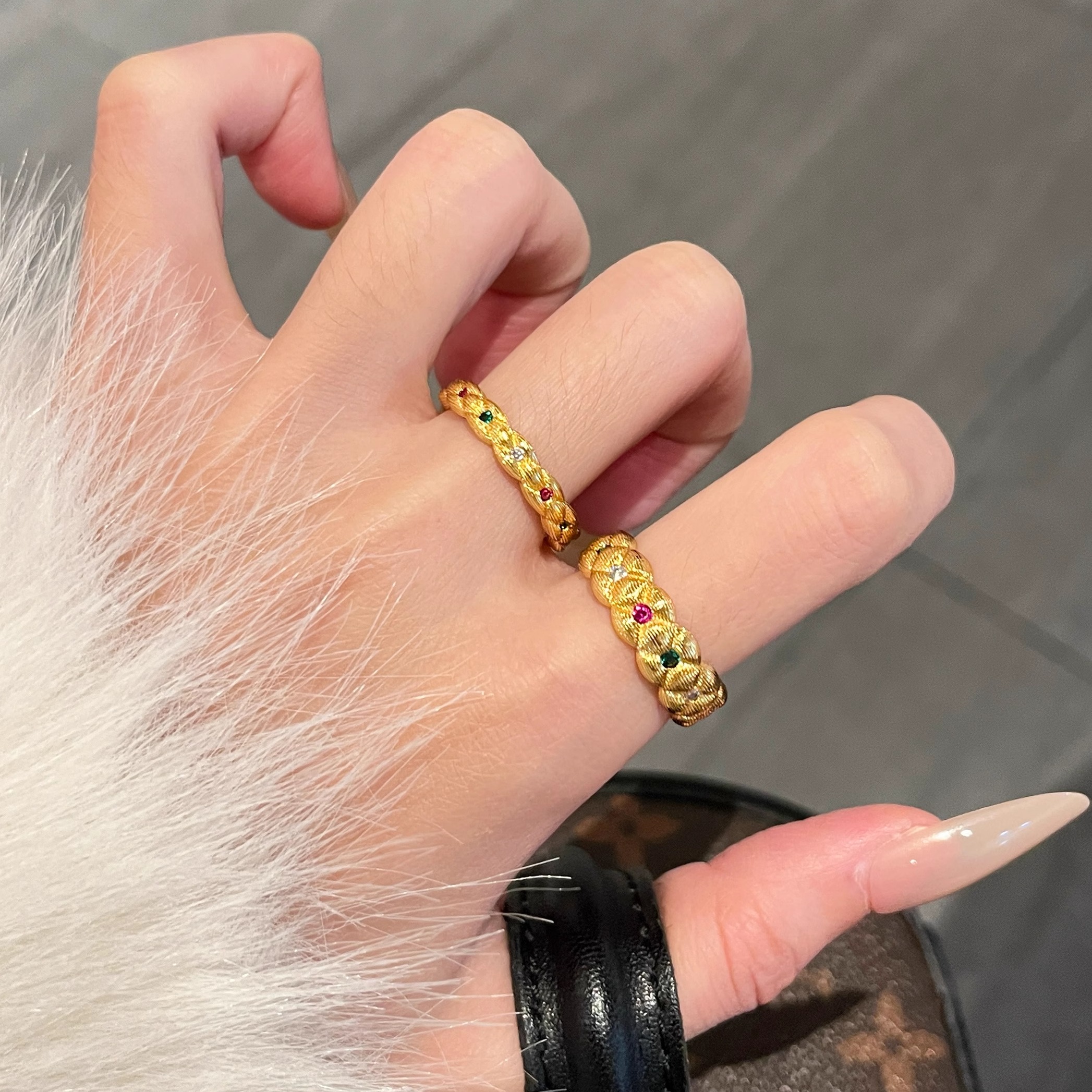 Open Style Gold Ring for Women - Light Luxury, Niche Design, Trendy 2025 Fashion Statement