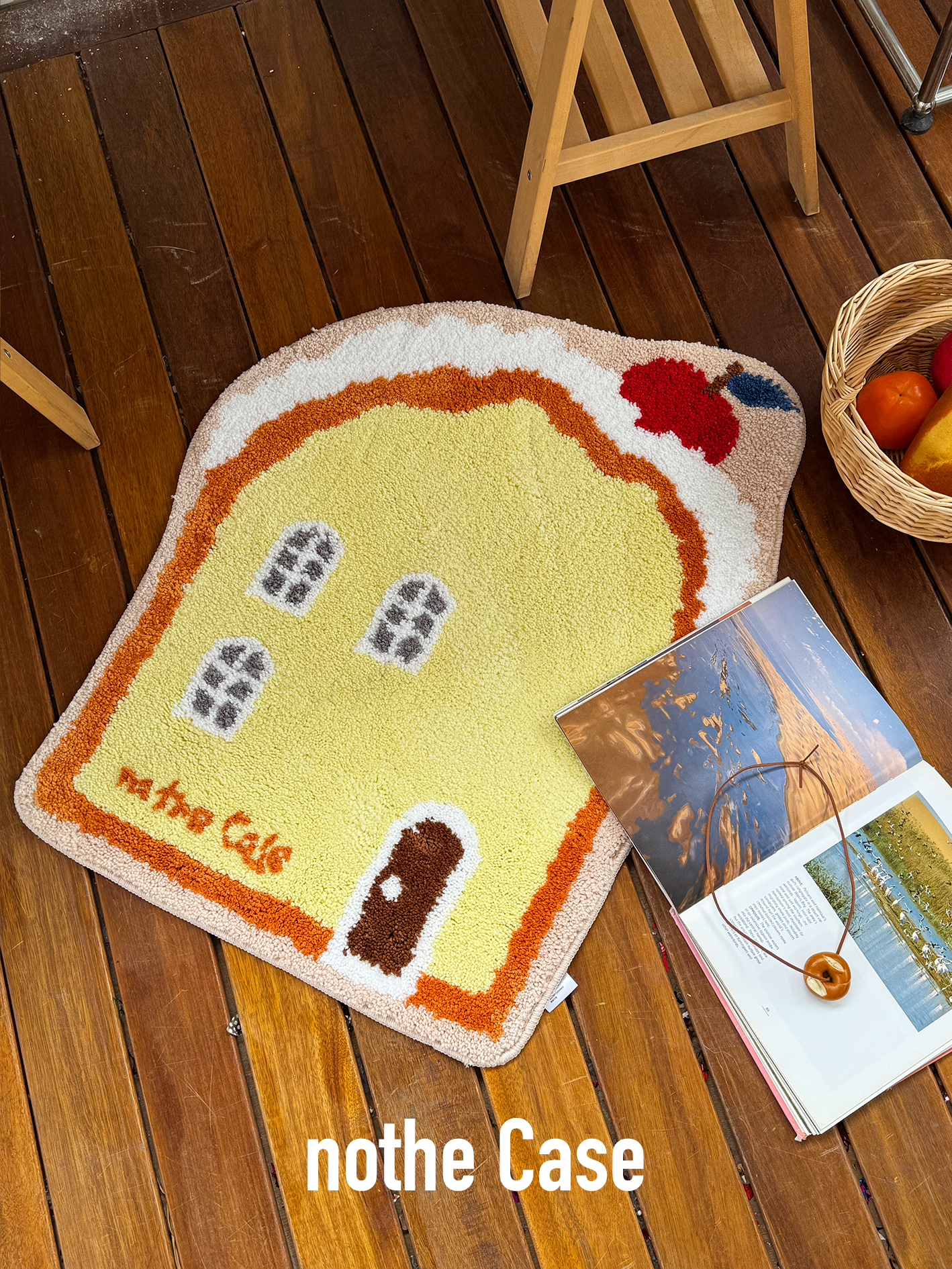 Orange Muffin Cute Plush Carpet Door Mat - Soft, Original Design for Home Decor, Cozy Entryway Accent