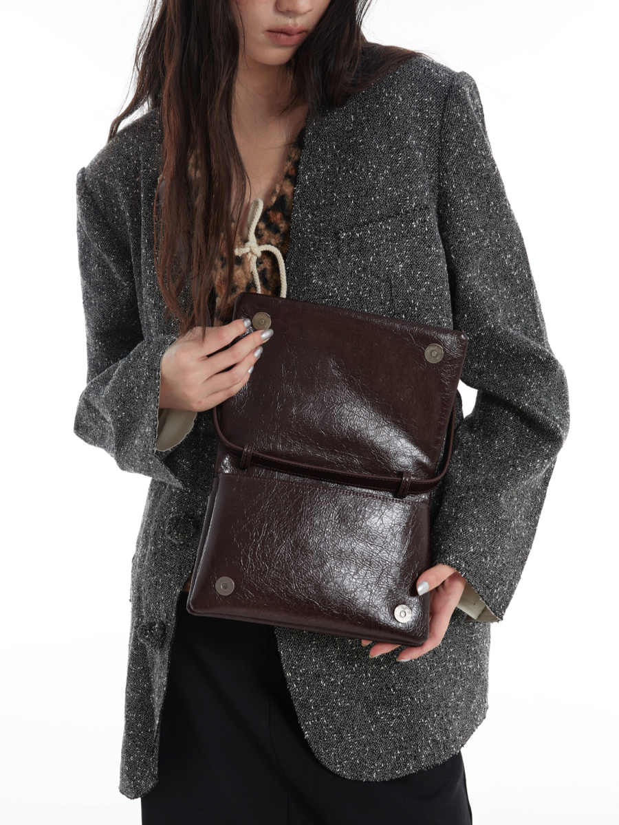 Original Leather Accordion Small Square Bag - Stylish Y2K-Inspired Design for Trendy Everyday Use Original Leather Accordion Small Square Bag - Stylish Y2K-Inspired Design for Trendy Everyday Use