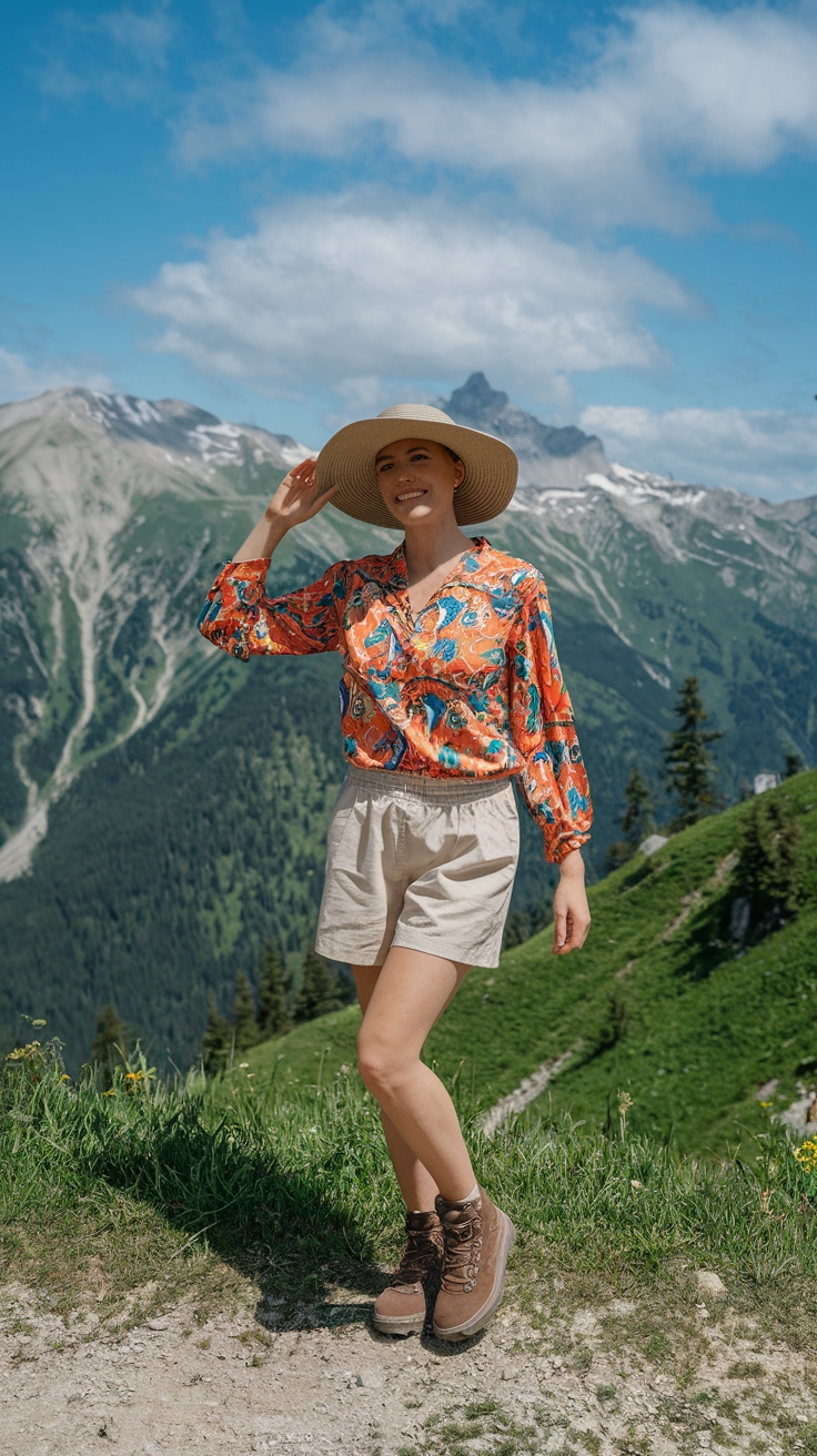 Creative Outfit Ideas for Mountain Trip Summer outfit idea