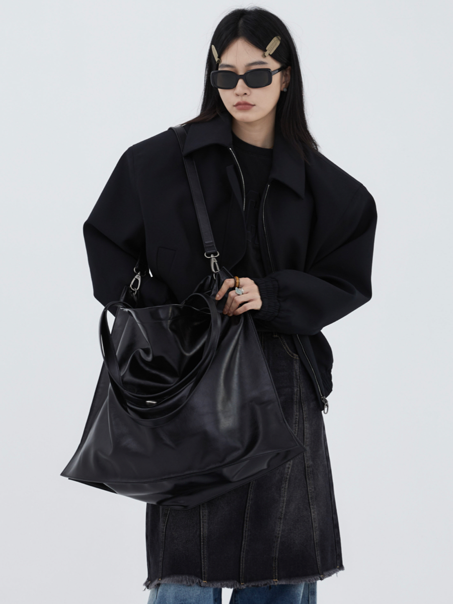 Oversized Soft Cowhide Bag - Original Design, Stylish Big Tote for Everyday Use, Perfect for Casual and Chic Looks