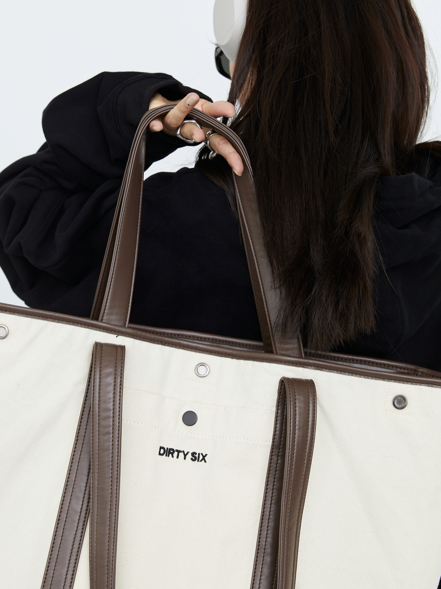 Oversized Soft Leather Tote Bag - 2-Sided Mont Blanc Design, Large Capacity, Chic Fashion Essential for Everyday Use Oversized Soft Leather Tote Bag - 2-Sided Mont Blanc Design, Large Capacity, Chic Fashion Essential for Everyday Use