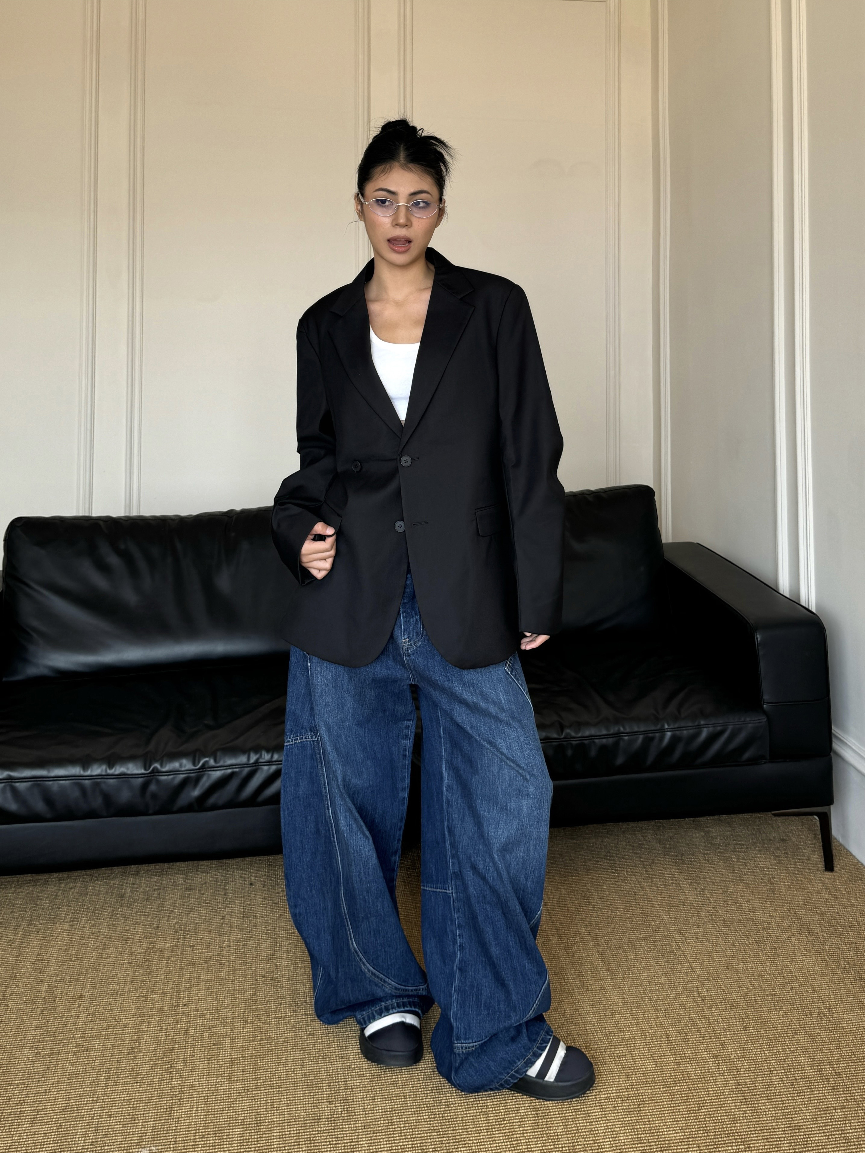 Oversized Spicy Girl Suit Jacket - High-End American Style, Loose Fit, Trendy Fashion for a Chic Look Oversized Spicy Girl Suit Jacket - High-End American Style, Loose Fit, Trendy Fashion for a Chic Look