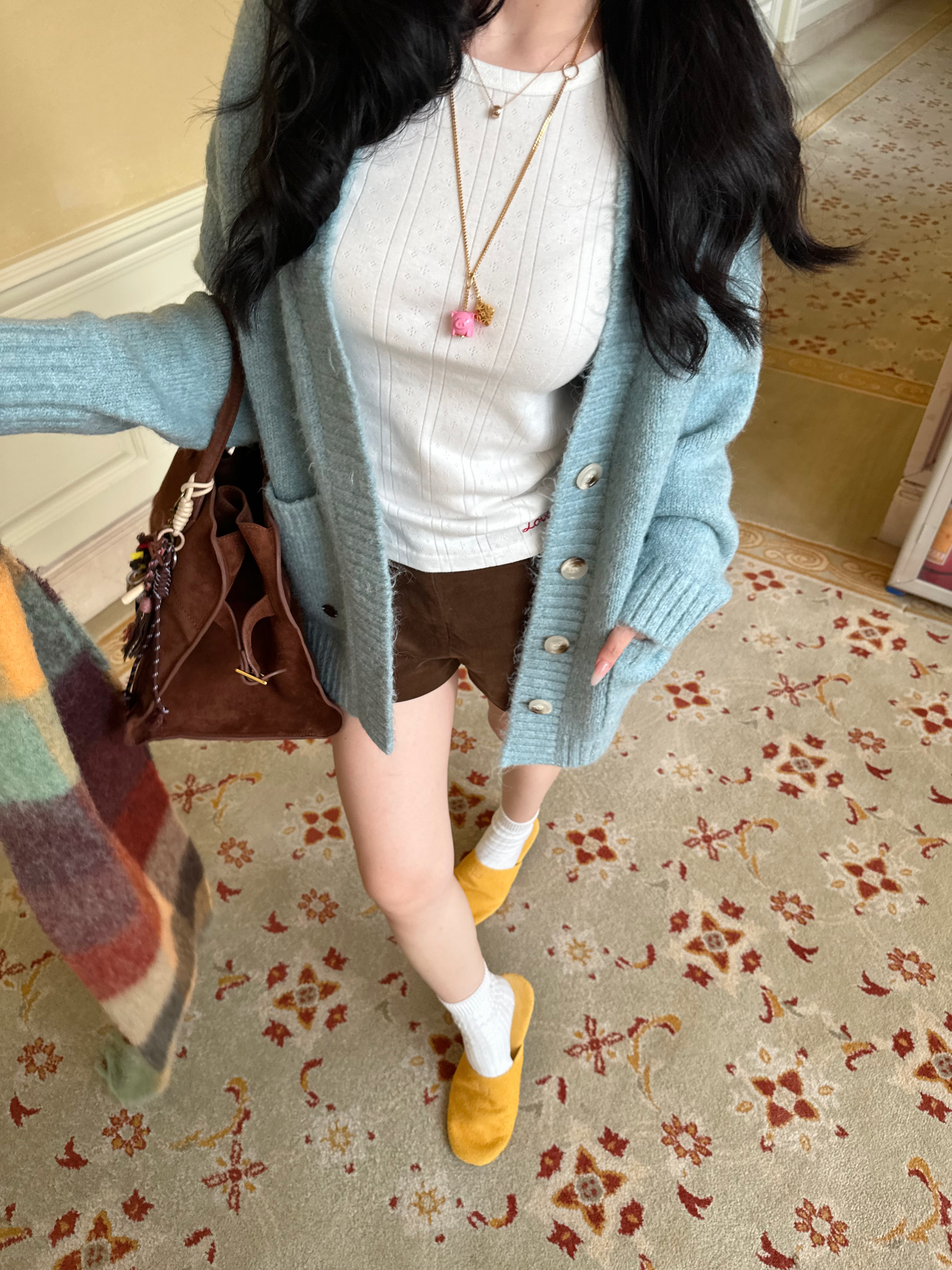 Oversized Three-Color Thick Wool Sweater | Warm Cotton Candy Winter Knitwear for Cozy Style