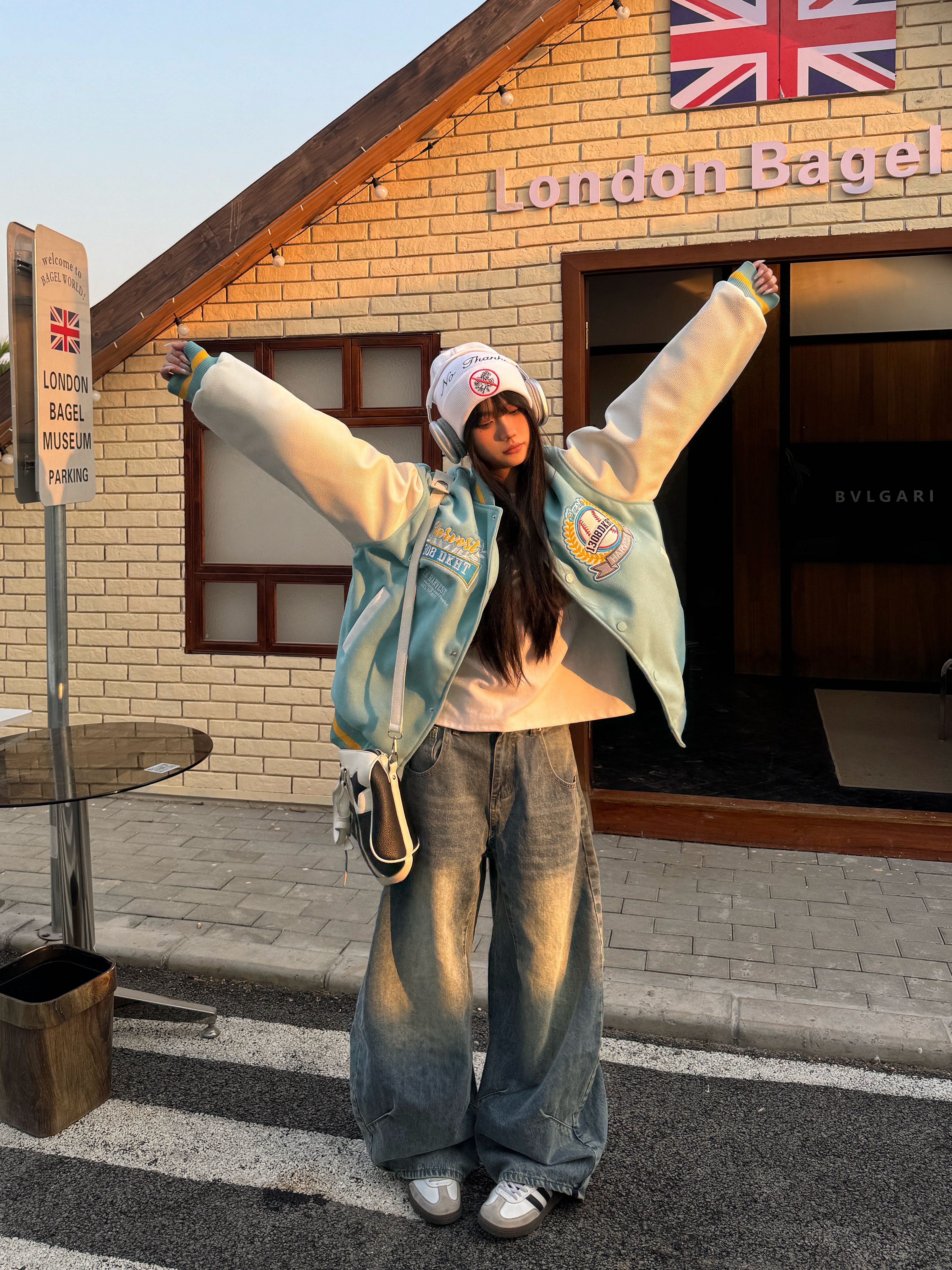 Padded Embroidered Baseball Jacket for Women - American Street Style, Loose Fit Spring Fashion Padded Embroidered Baseball Jacket for Women - American Street Style, Loose Fit Spring Fashion