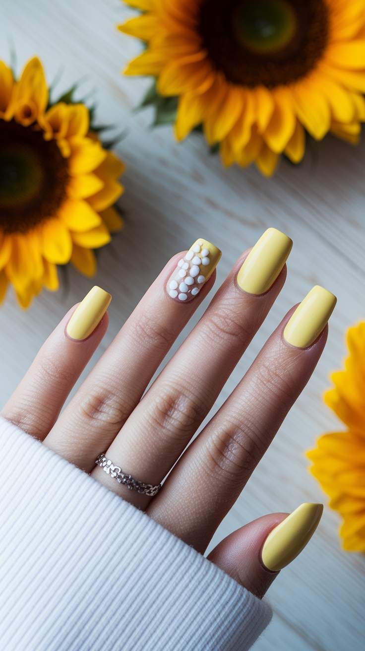 pastel yellow nail ideas