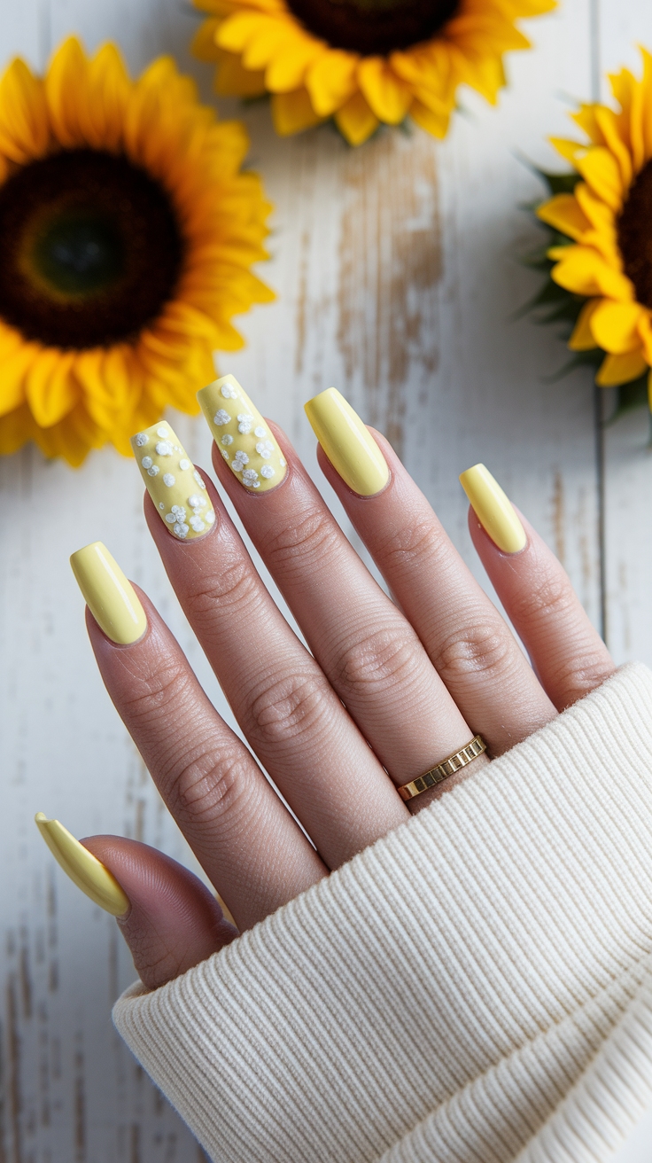 pastel yellow nail ideas outfit idea