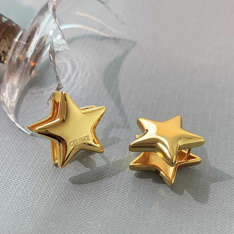 Pentagram Earrings for Women - Unique Light Luxury Niche Ear Accessories, Trendy Fashion Statement Jewelry