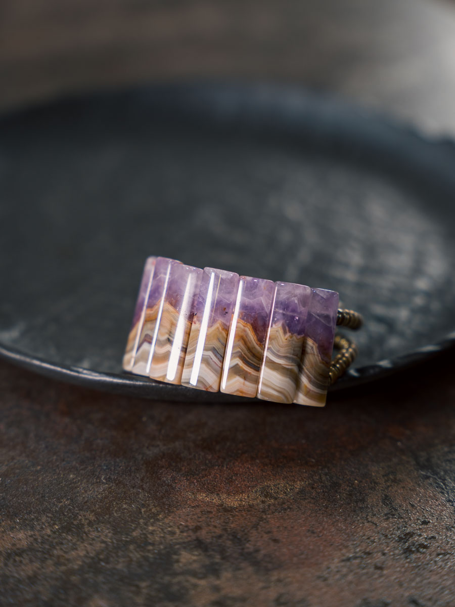 Personalized Gradient Agate Amethyst Bead Bracelet for Women - Retro Versatile Chain Accessory for Men and Women Personalized Gradient Agate Amethyst Bead Bracelet for Women - Retro Versatile Chain Accessory for Men and Women