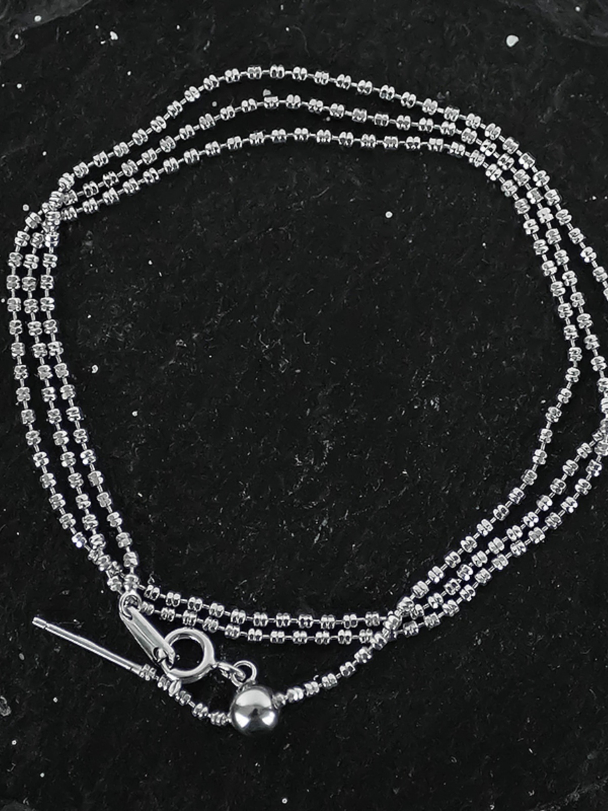 Personalized S925 Silver Adjustable Necklace for Women, Diamond Chain with Elegant Chinese Style Design