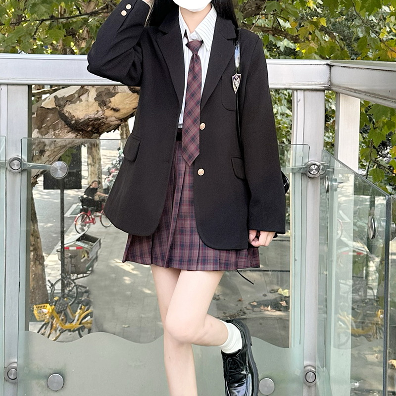 Petite Woolen College Style Suit - Pudding Bear Original Design Autumn Winter School Uniform Outerwear