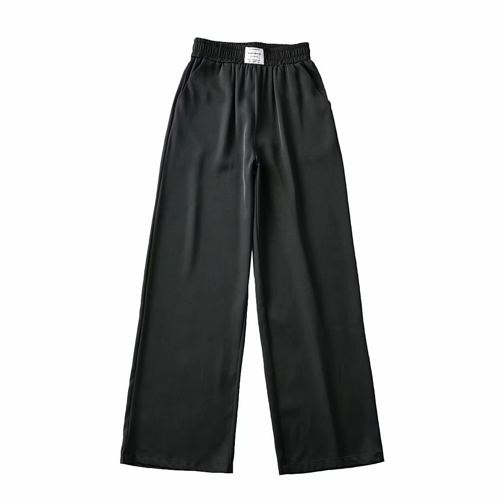 Pink High-Waisted Wide-Leg Pants for Women - Casual Loose Slimming Straight-Leg Trousers - Trendy Floor-Length Fashion Pink High-Waisted Wide-Leg Pants for Women - Casual Loose Slimming Straight-Leg Trousers - Trendy Floor-Length Fashion