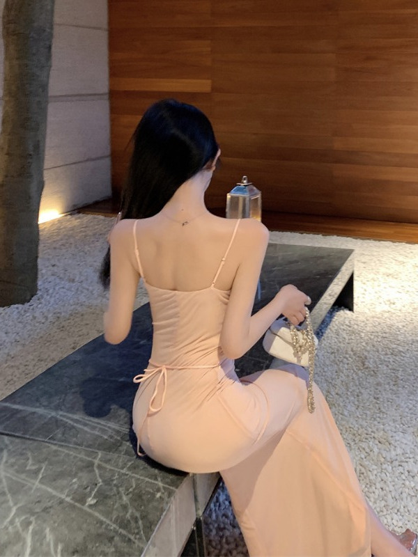 Pink Off-Shoulder Bodycon Mermaid Dress for Women - High-End, Waist-Cinching, Slimming, Sexy Evening Wear, Perfect for Parties and Events Pink Off-Shoulder Bodycon Mermaid Dress for Women - High-End, Waist-Cinching, Slimming, Sexy Evening Wear, Perfect for Parties and Events