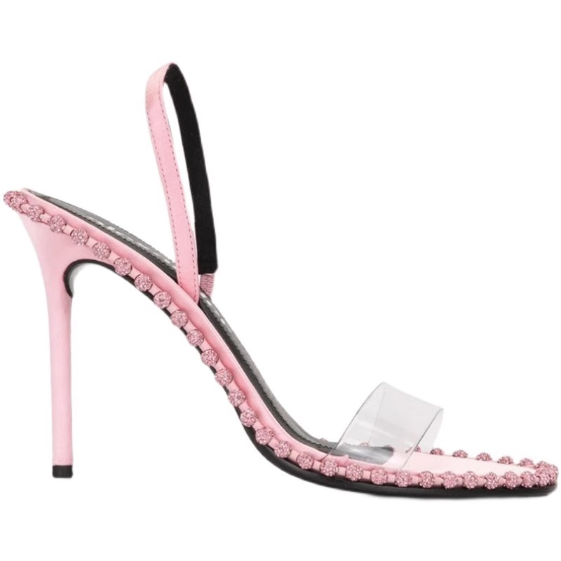 Pink One-Strap Transparent High Heels Sandals with Open Toes - 2025 Summer Y2K Style Thin Heels Pink One-Strap Transparent High Heels Sandals with Open Toes - 2025 Summer Y2K Style Thin Heels