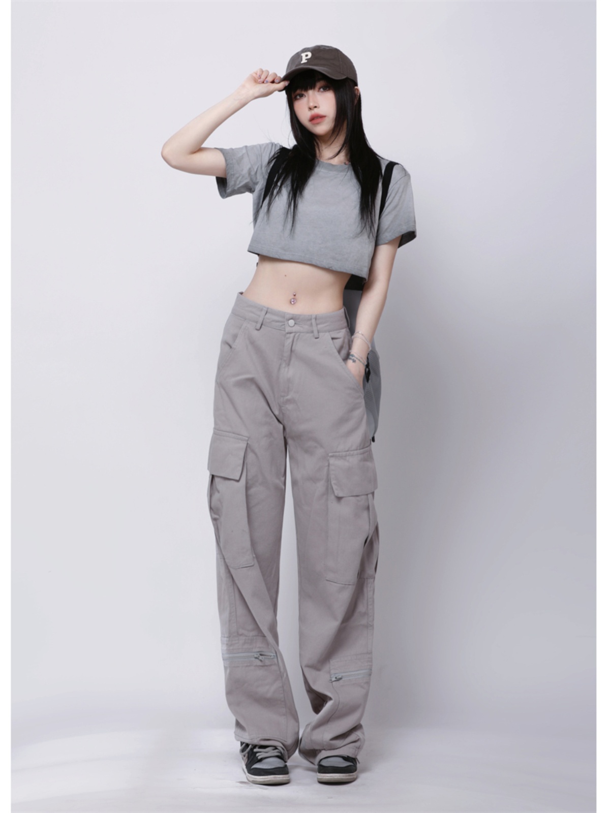 Pink Straight Casual Work Pants for Women – Trendy American Retro Hip-Hop Street Dance Style Pink Straight Casual Work Pants for Women – Trendy American Retro Hip-Hop Street Dance Style