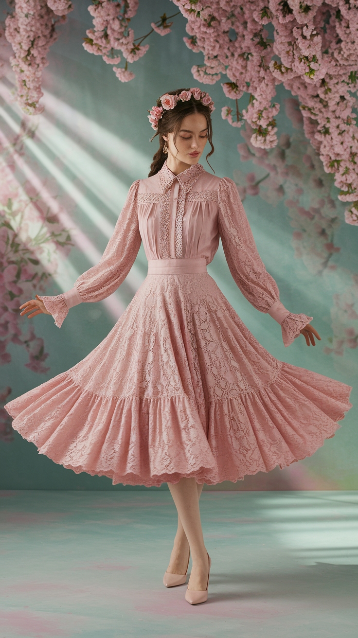 Pink Lace Skirt Outfit: Styling Tips for Every Occasion outfit idea