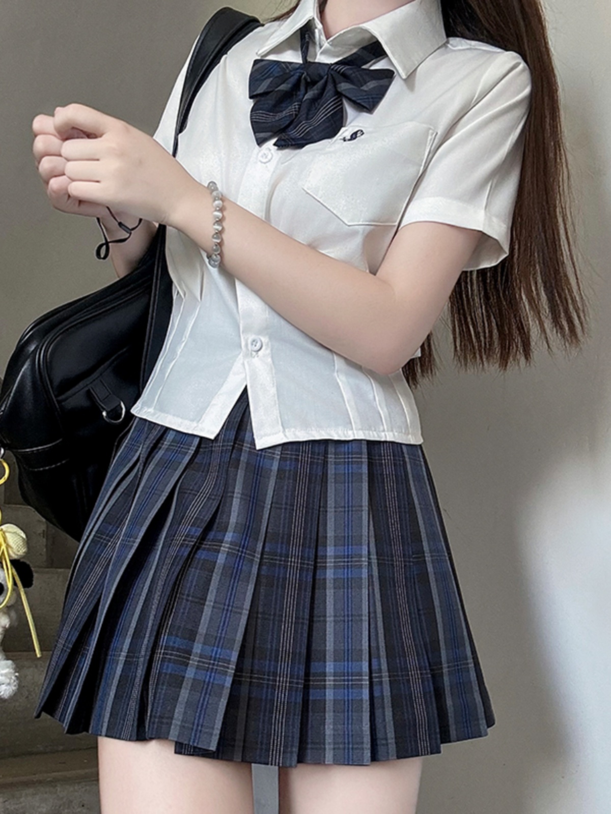 Pleated A-Line Midi Skirt for Women - Summer College Style, Simple Versatile Japanese JK Uniform Fashion