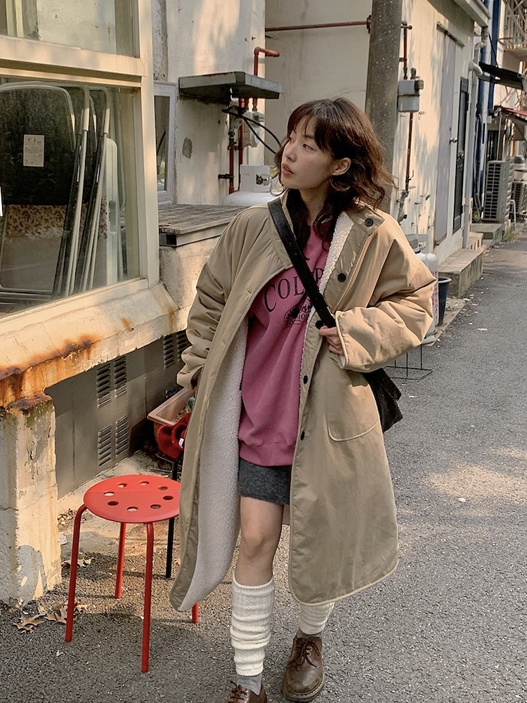 Plum Pink Sweatshirt with French Blended Circle Knit Skirt - Chic Y2K Korean Style Short Skirt Outfit for Trendy Looks Plum Pink Sweatshirt with French Blended Circle Knit Skirt - Chic Y2K Korean Style Short Skirt Outfit for Trendy Looks