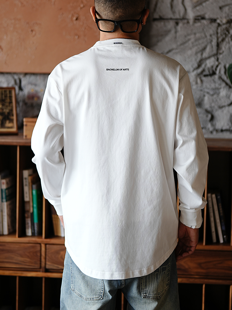 Plus Size Men's Black Long Sleeve T-Shirt with High-End Embroidery, Casual Round Neck Base Layer for Autumn and Winter Plus Size Men's Black Long Sleeve T-Shirt with High-End Embroidery, Casual Round Neck Base Layer for Autumn and Winter