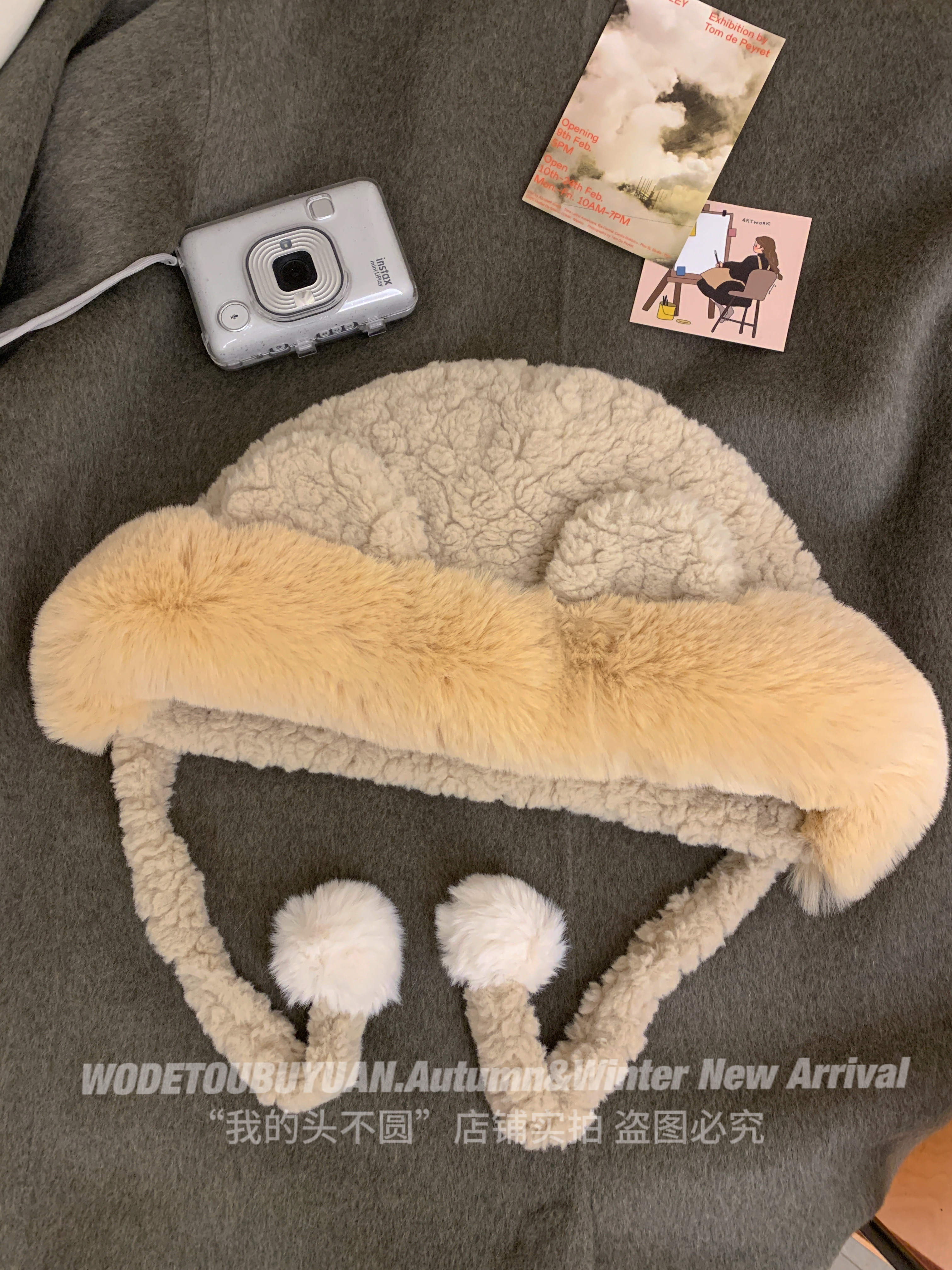 Plush Bear Ear Fisherman Hat for Women - Thickened Winter Lei Feng Style with Warm Ear Protection Plush Bear Ear Fisherman Hat for Women - Thickened Winter Lei Feng Style with Warm Ear Protection