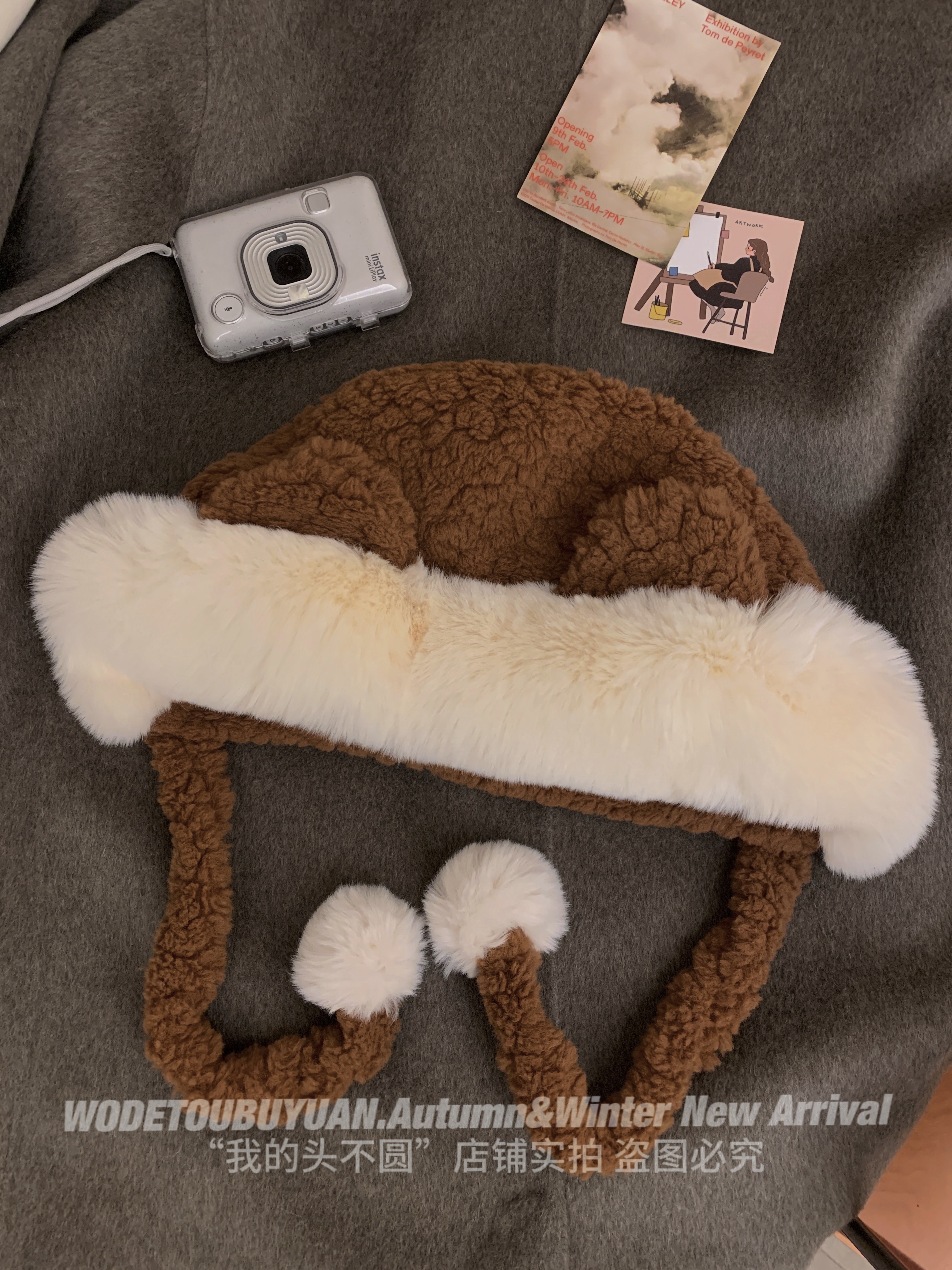 Plush Bear Ear Fisherman Hat for Women - Thickened Winter Lei Feng Style with Warm Ear Protection Plush Bear Ear Fisherman Hat for Women - Thickened Winter Lei Feng Style with Warm Ear Protection