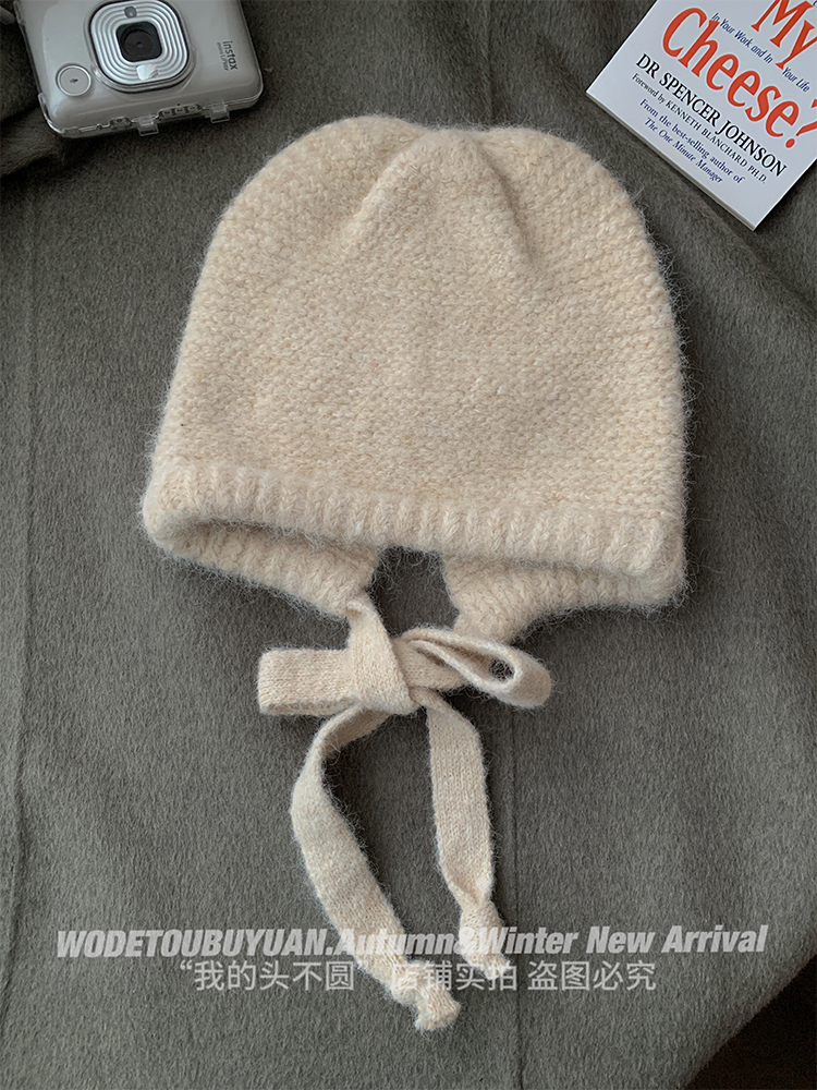 Plush Lei Feng Balaclava Hat for Women - Warm Autumn Winter Ear Protection Beanie, Cozy Headwear for Cold Weather