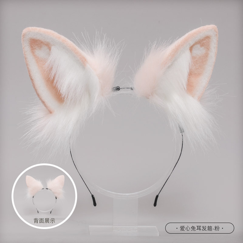 Plush Rabbit Ear Headband - Realistic Two-Dimensional Animal Ears, Japanese Lolita JK Hair Accessory for Christmas and Cosplay Plush Rabbit Ear Headband - Realistic Two-Dimensional Animal Ears, Japanese Lolita JK Hair Accessory for Christmas and Cosplay